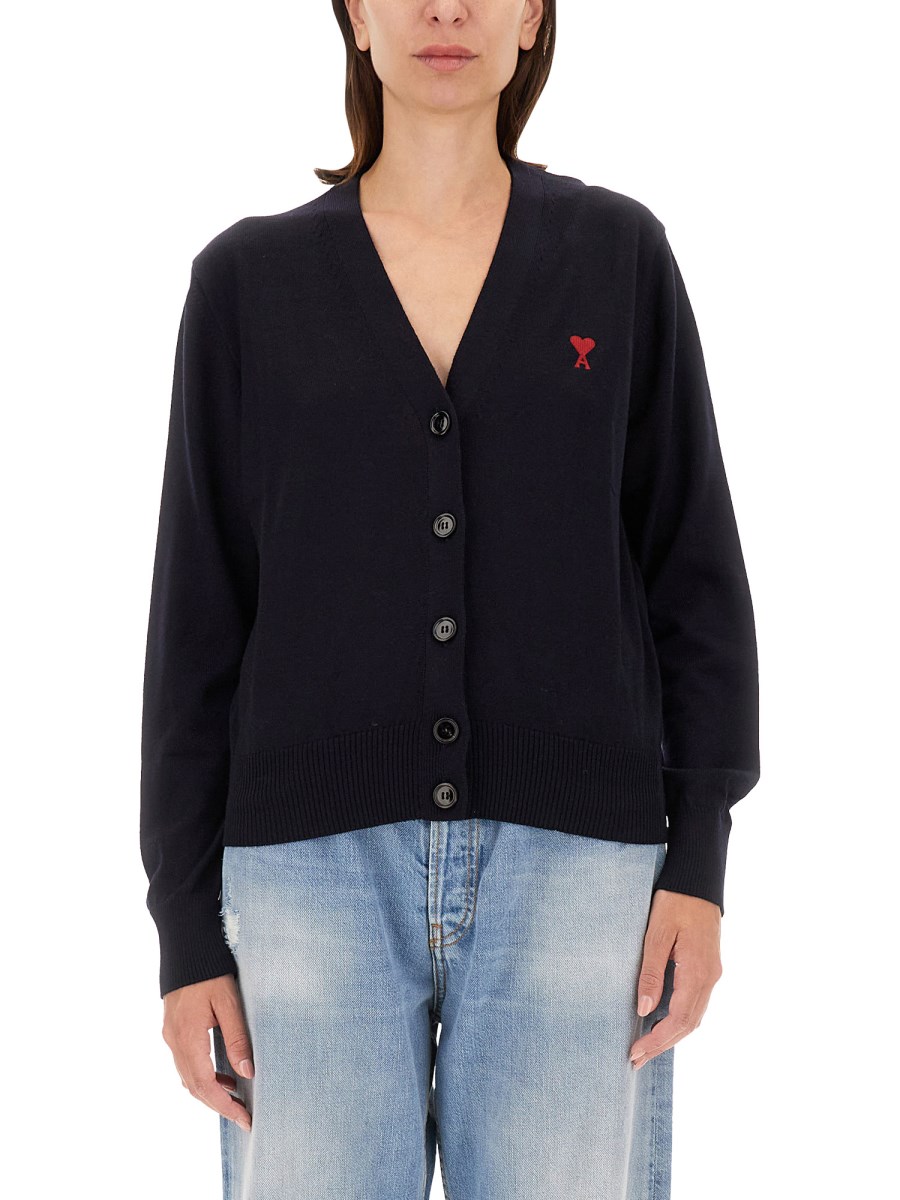 AMI PARIS CARDIGAN CON LOGO