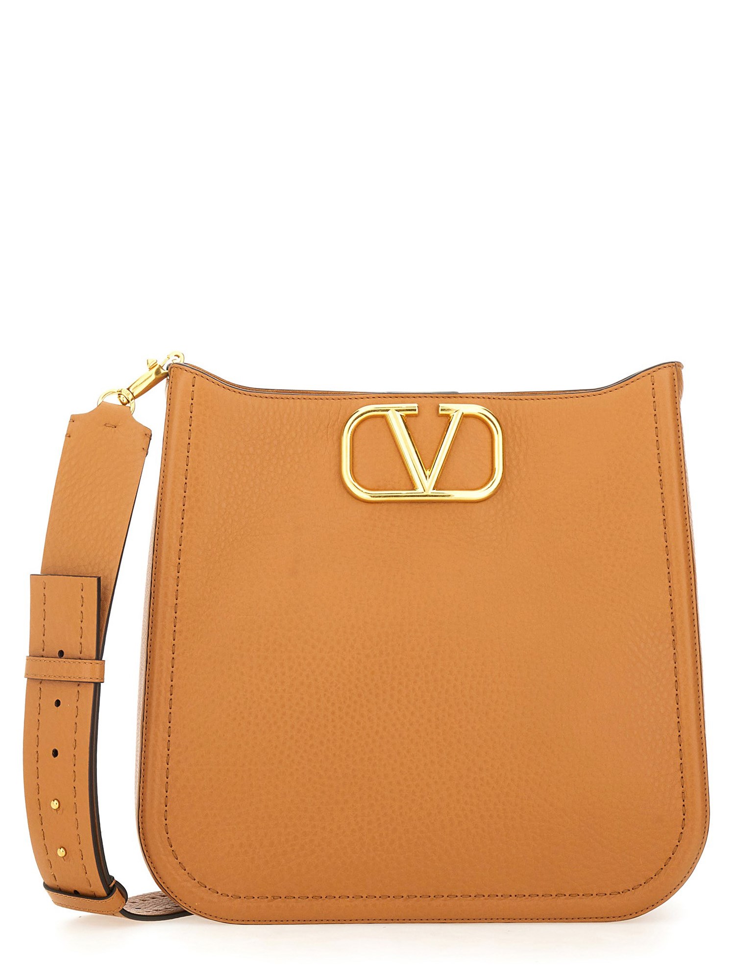Valentino Shoulder Bag Vlogo In Beige