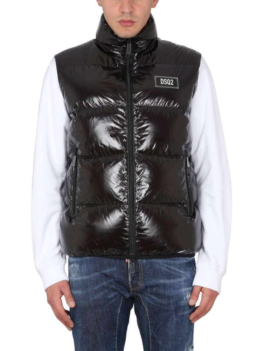 DSQUARED GILET IMBOTTITO CON LOGO