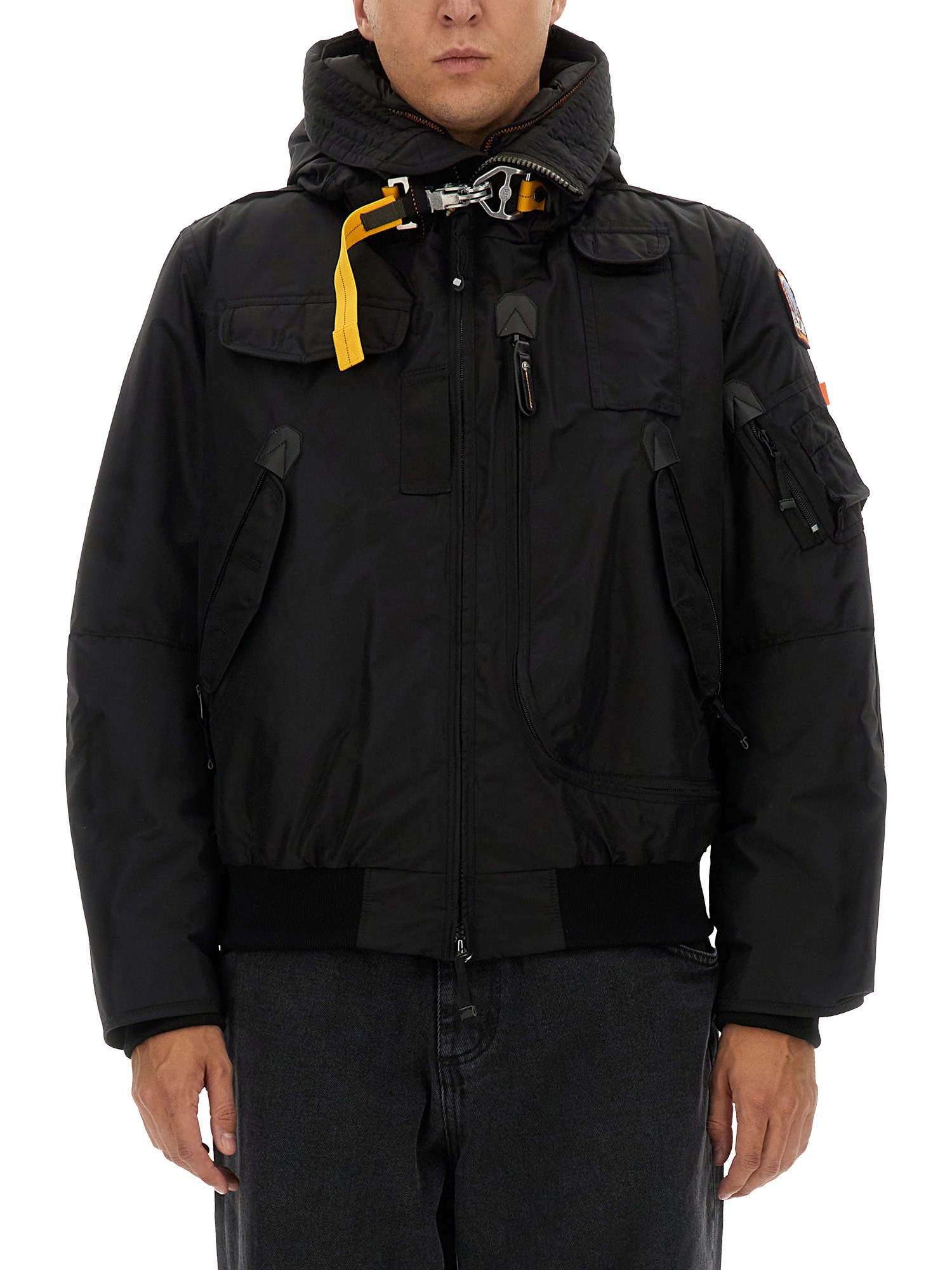 Parajumpers Fire Hooded Bomber Jacket In Black