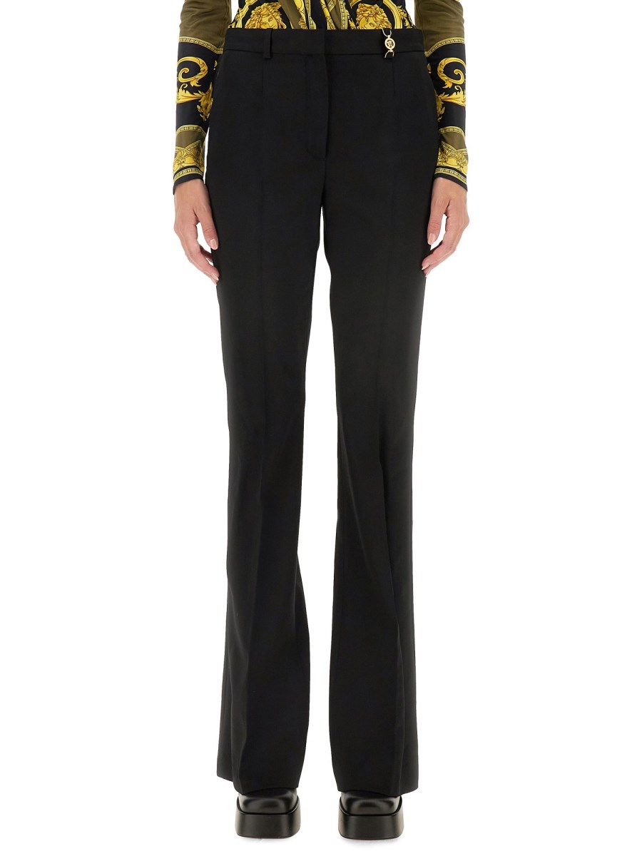 VERSACE PANTALONE SLIM FIT IN LANA