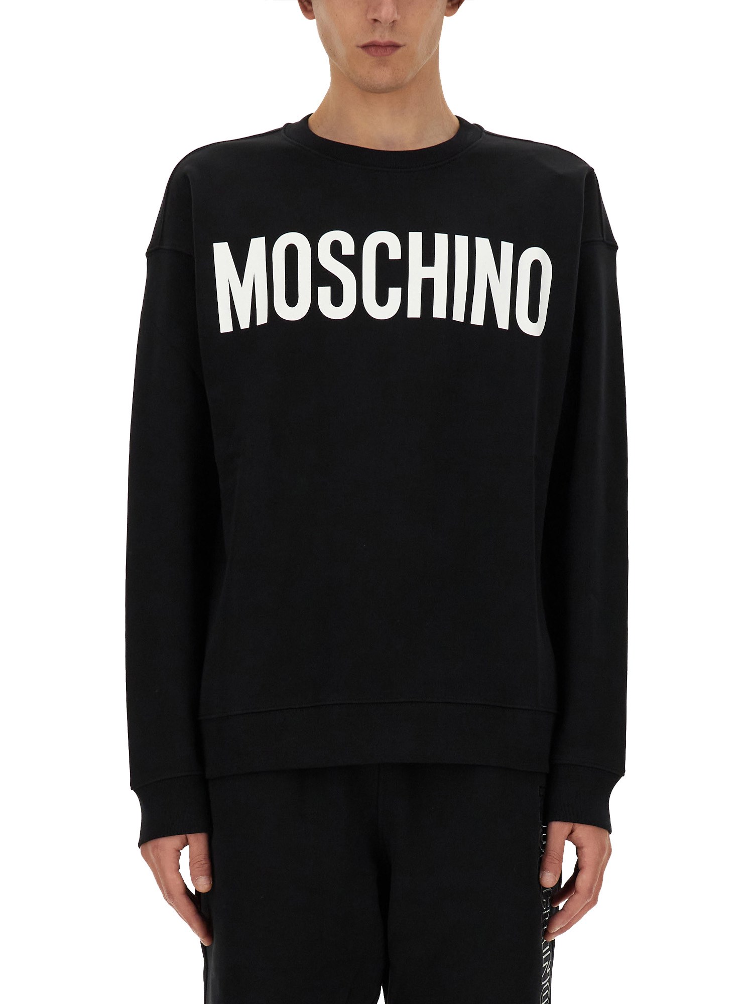 Shop Moschino Sweatshirt With Logo In Black