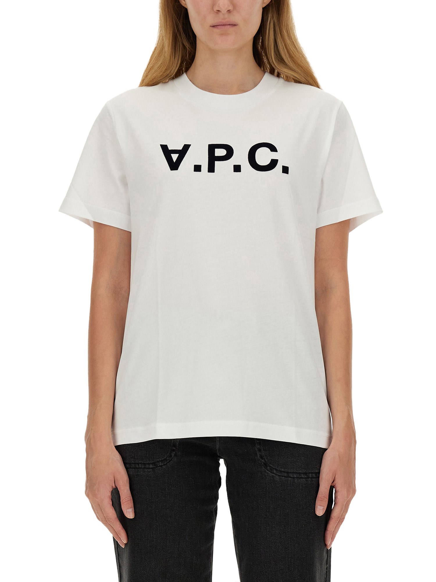 Shop Apc A. P.c. T-shirt With Logo In White