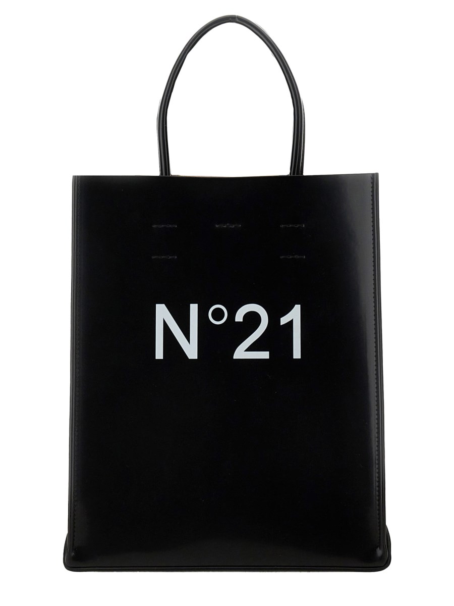 N°21 BORSA SHOPPER SMALL IN ECOPELLE CON LOGO