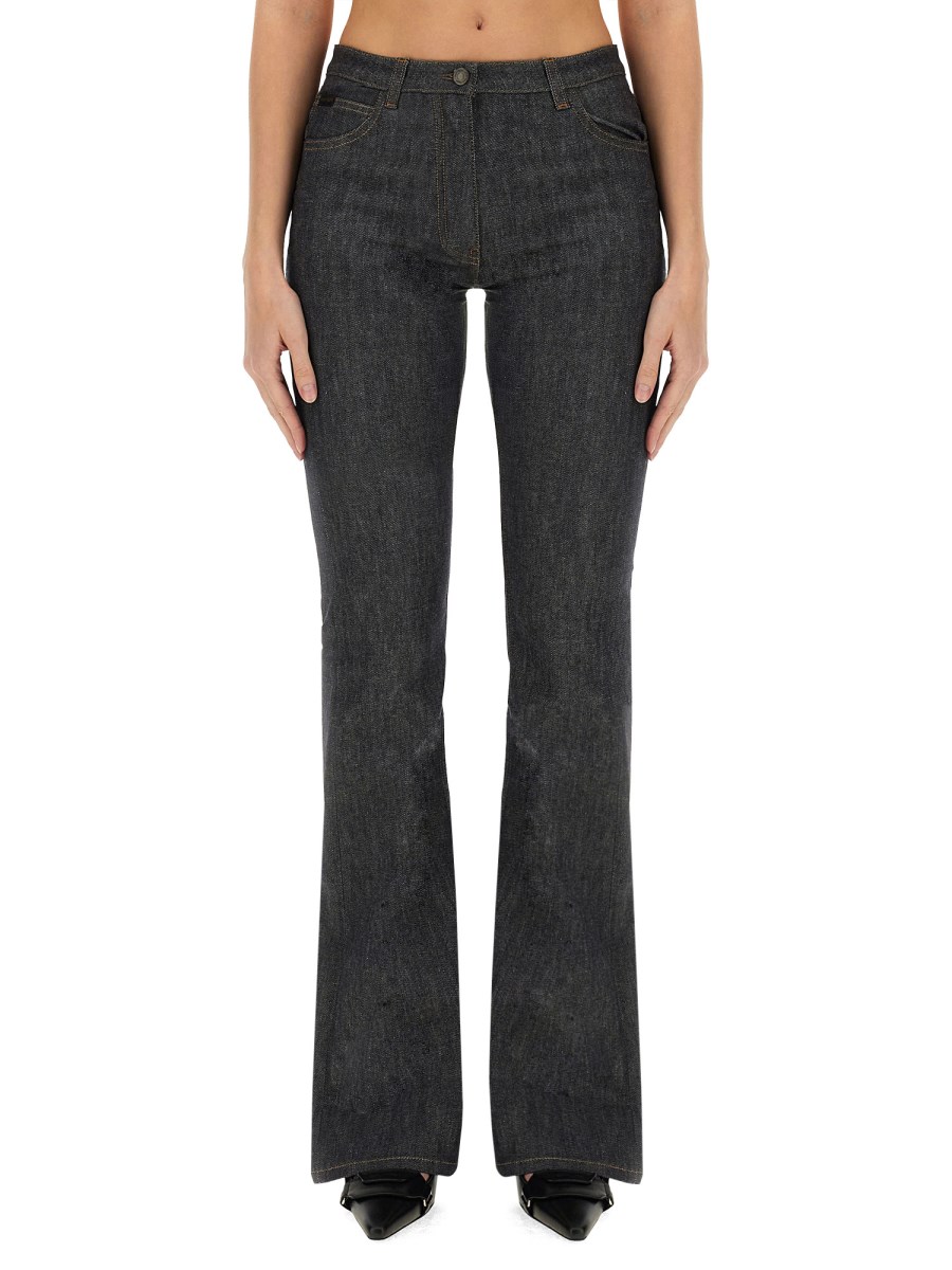 COURREGES JEANS BOOTCUT IN DENIM DI COTONE