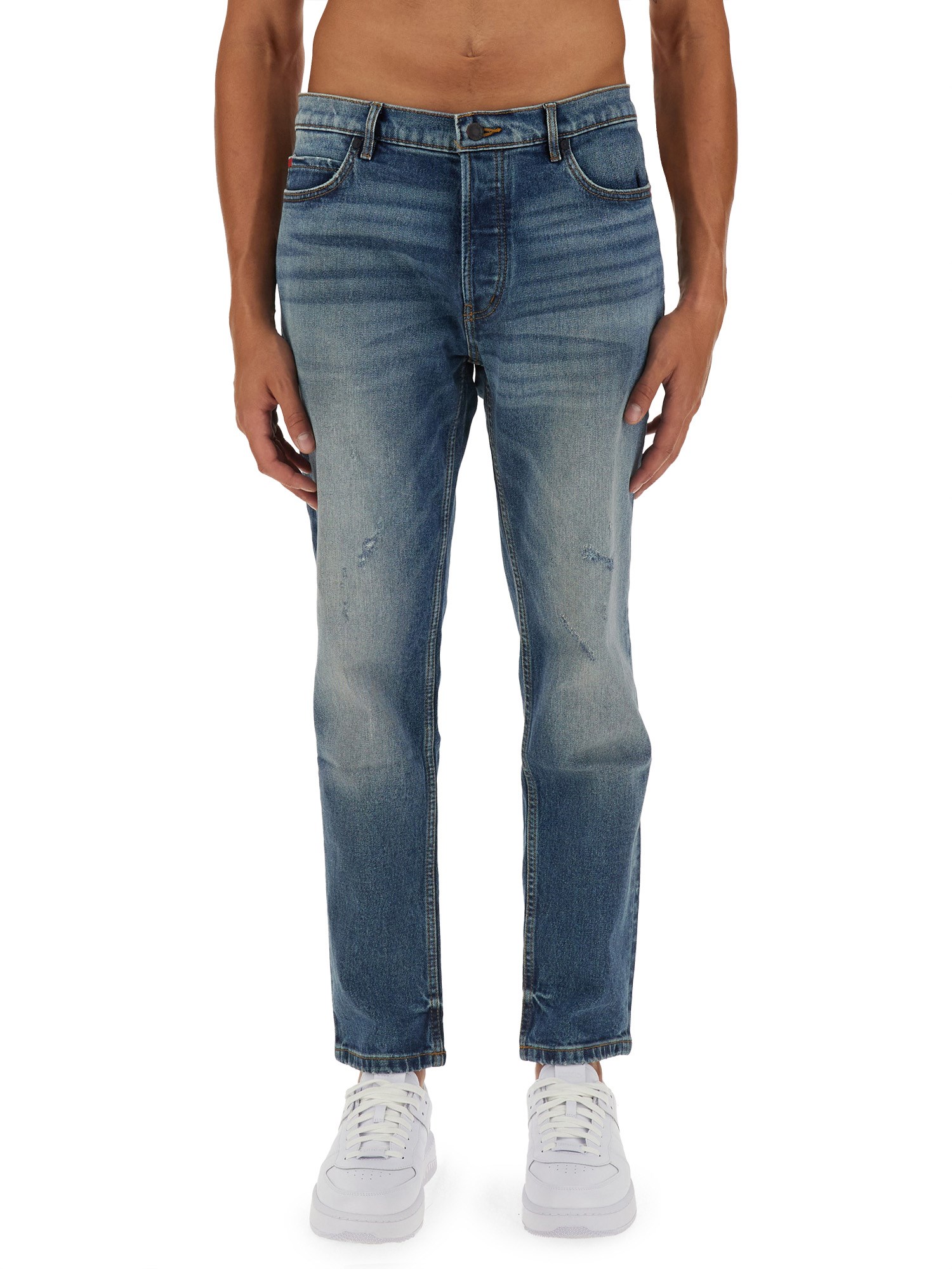 Shop Hugo Regular Fit Jeans In Blue