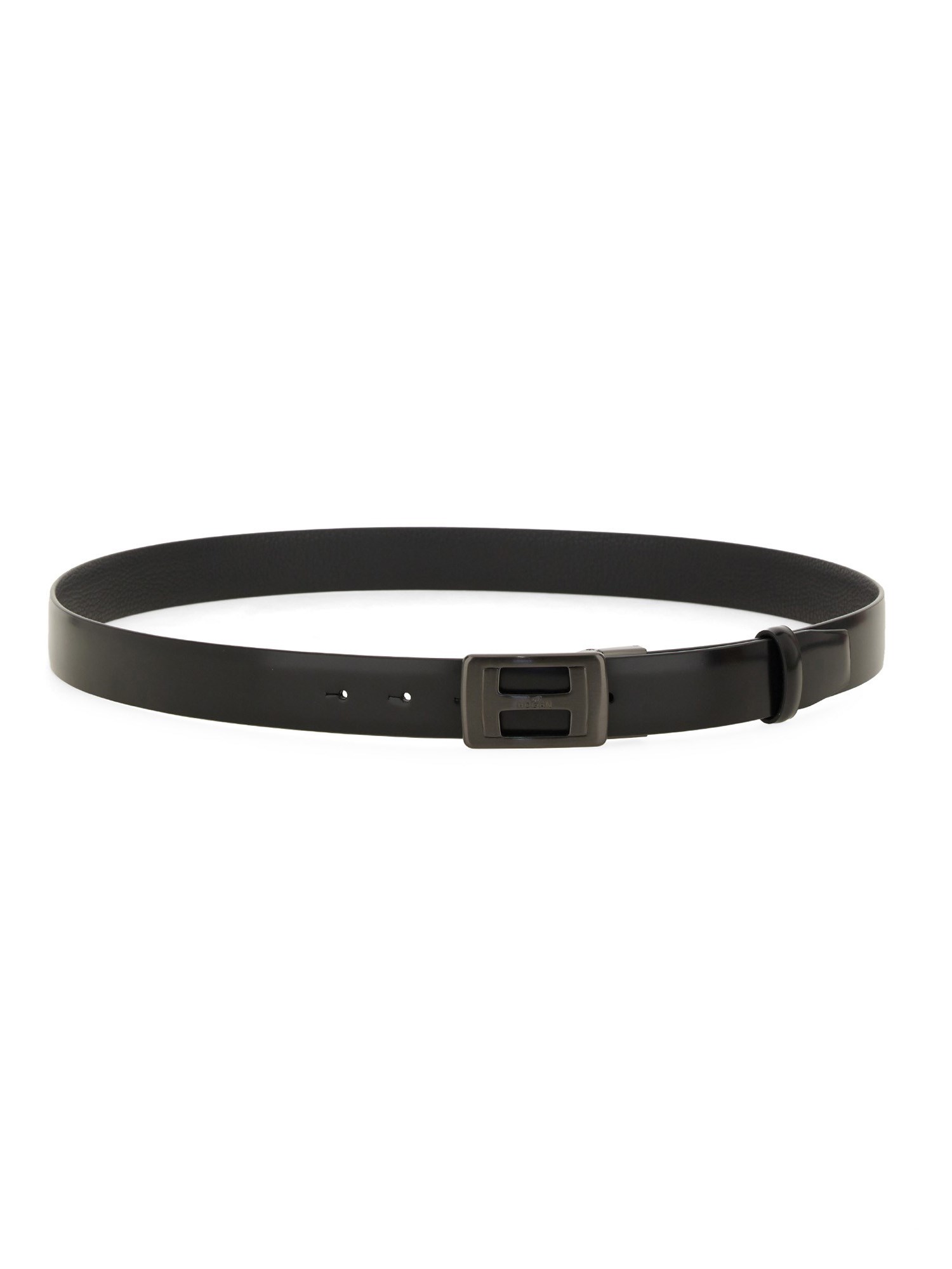 Shop Hogan Leather Belt In Black