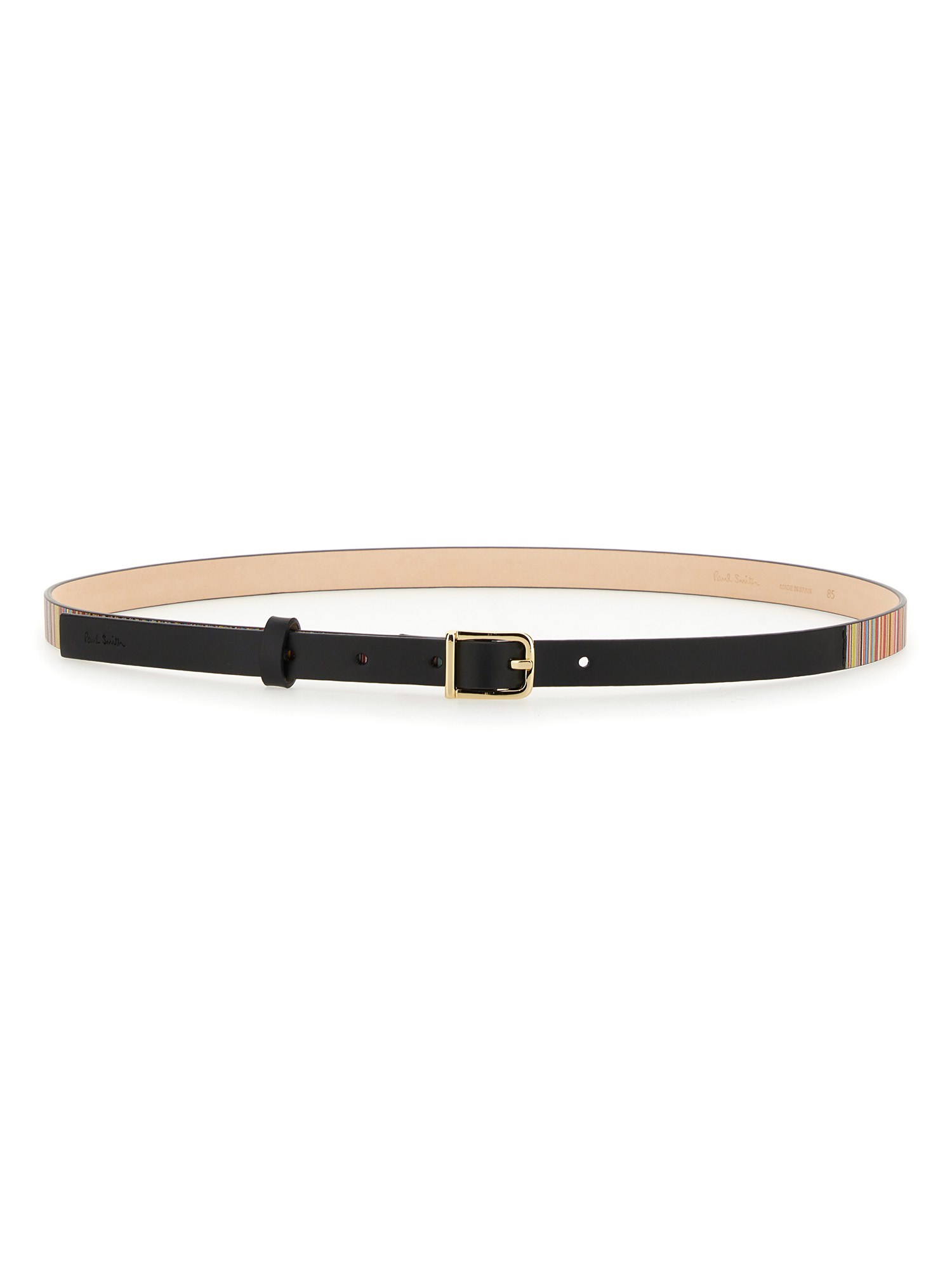 Shop Paul Smith Belt With Logo In Multicolour