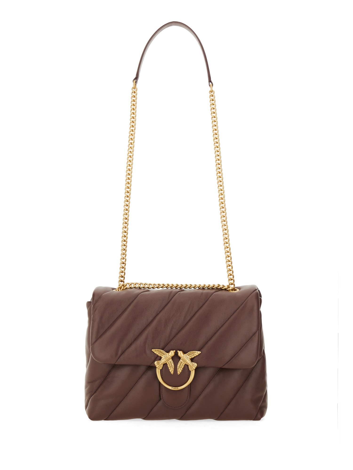 Shop Pinko Big Love Bag. In Brown