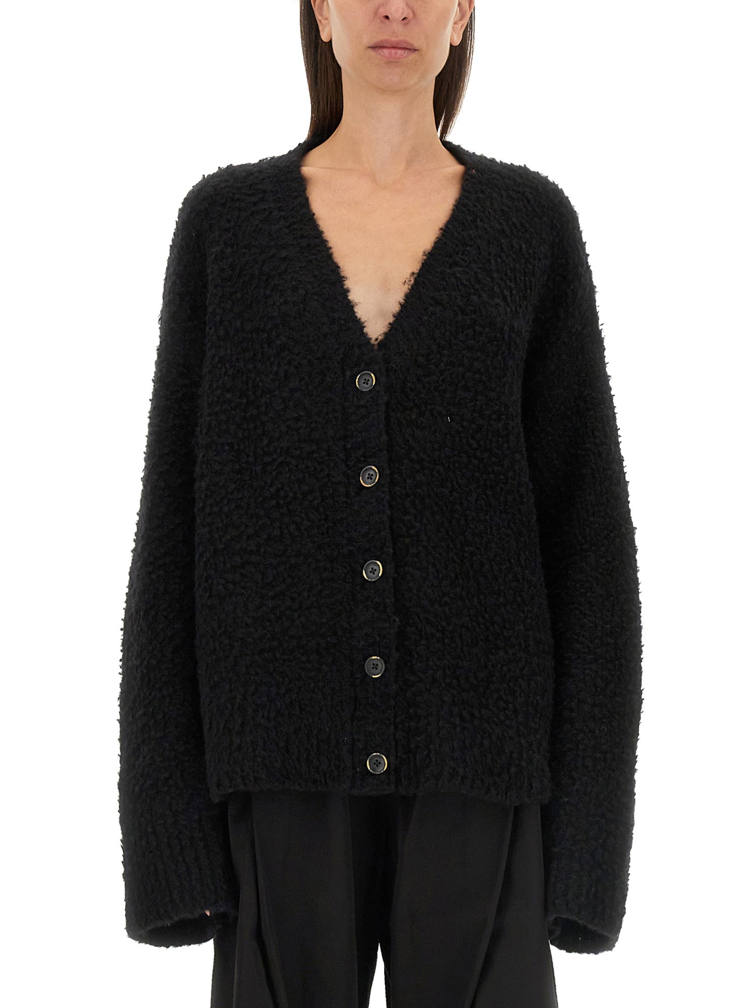 Shop Uma Wang Oversized Cardigan In Black