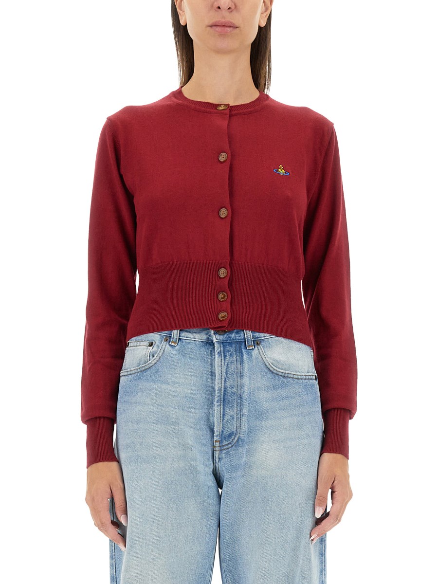 VIVIENNE WESTWOOD CARDIGAN CROPPED BEA IN MISTO CASHMERE