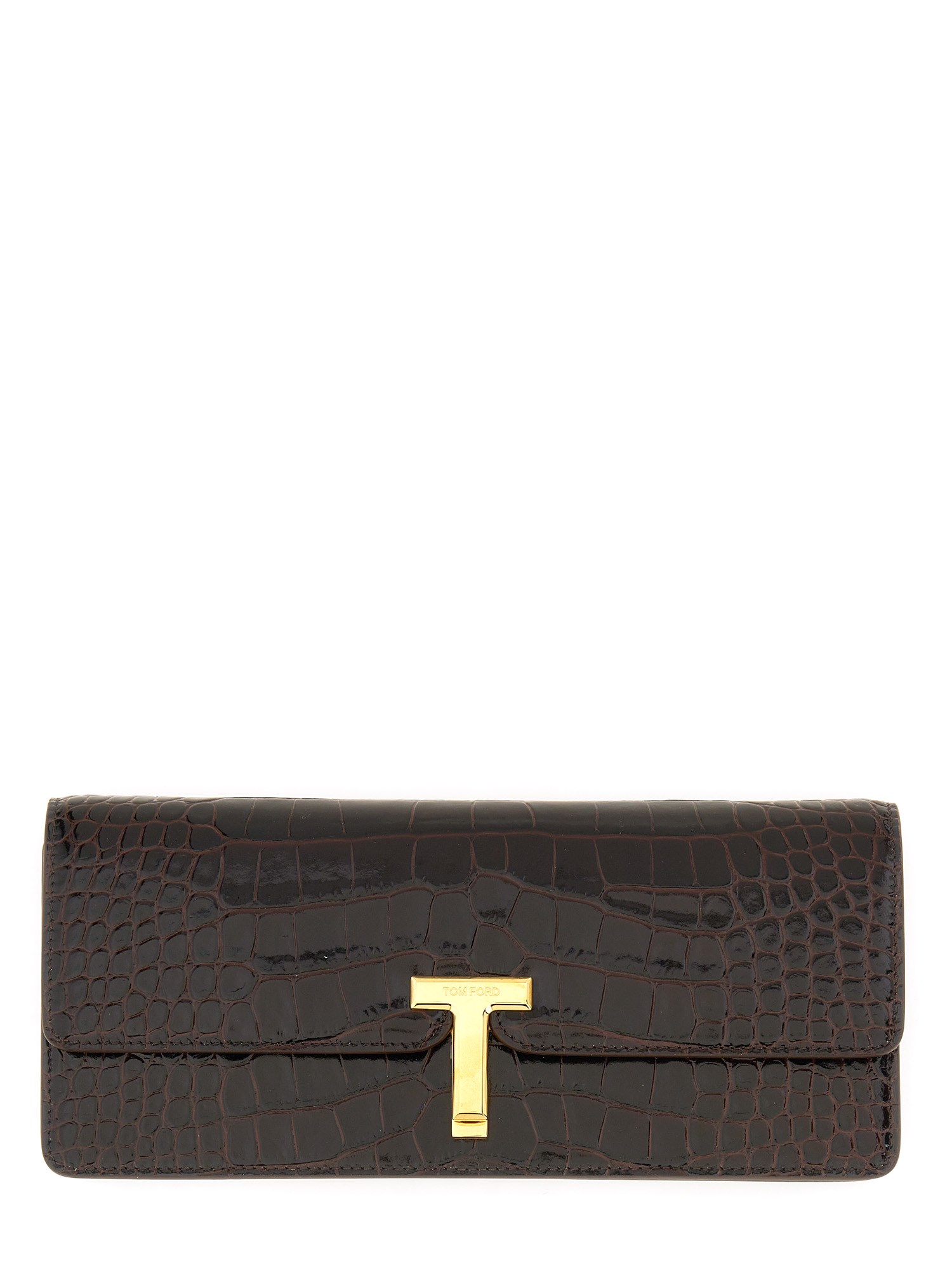 Shop Tom Ford "wallis" Clutch Bag In Brown