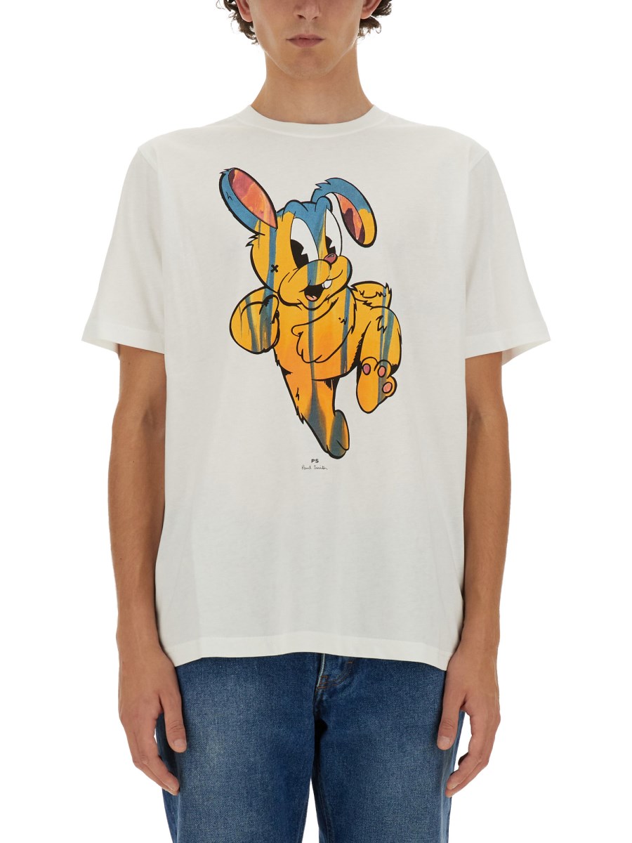 PS BY PAUL SMITH T-SHIRT RABBIT IN COTONE