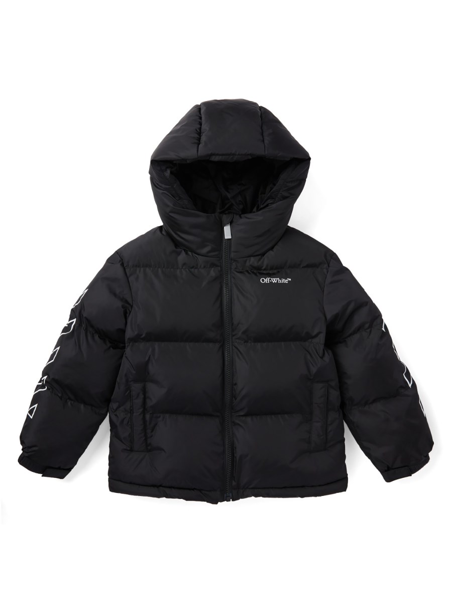 bookish diag short puffer