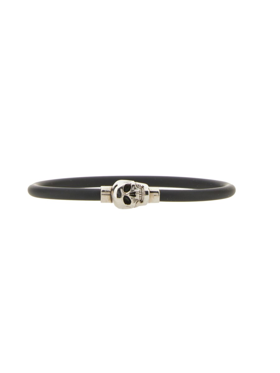 ALEXANDER McQUEEN BRACCIALE SKULL IN GOMMA