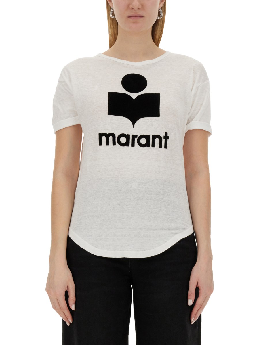 MARANT ÉTOILE T-SHIRT KOLDI IN LINO