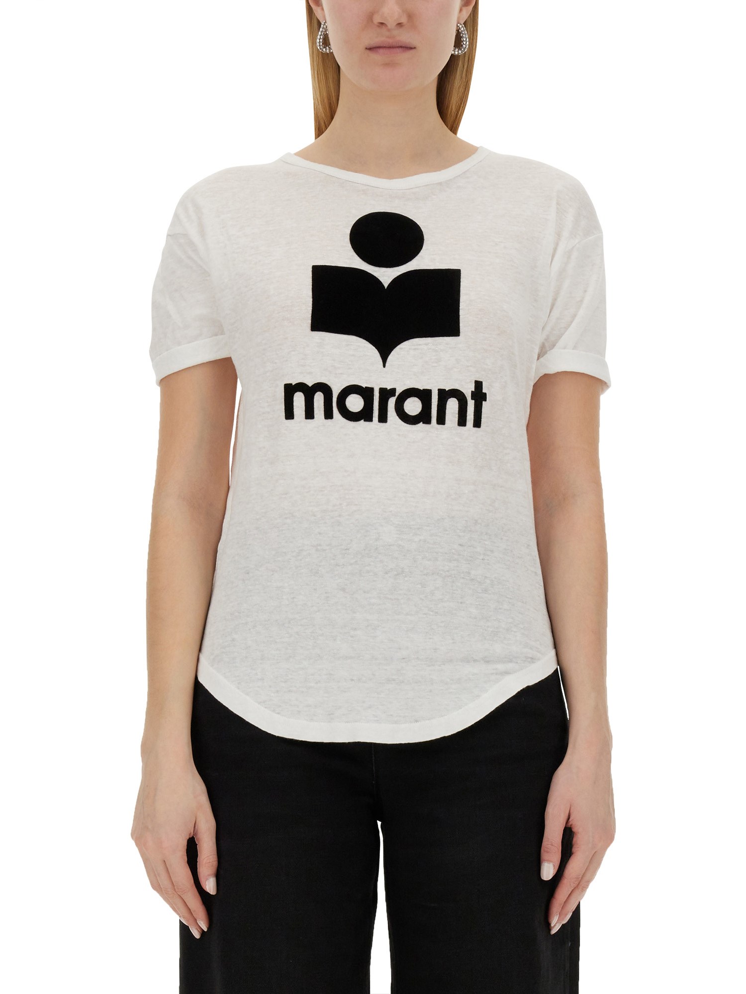 Isabel Marant Étoile Zewel Logo Tee-shirt In White