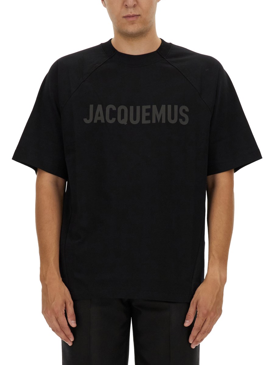 JACQUEMUS T-SHIRT TYPO IN JERSEY DI COTONE