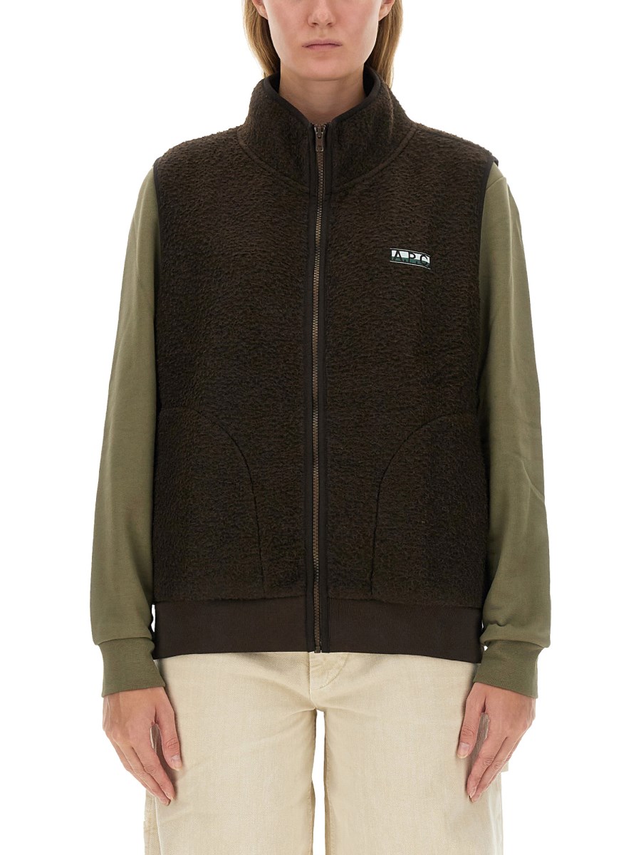 A.P.C. GILET CON LOGO