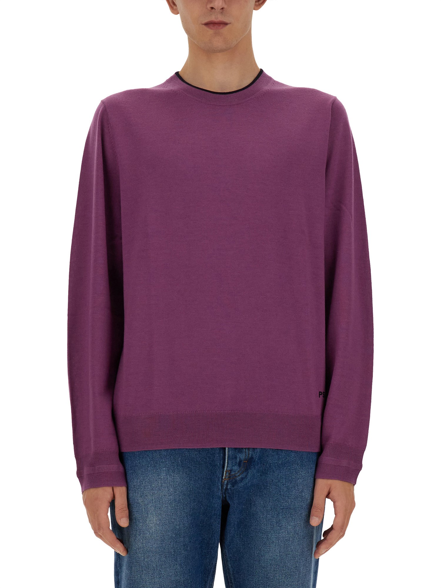 Shop Ps By Paul Smith Merino Wool Sweater In Purple