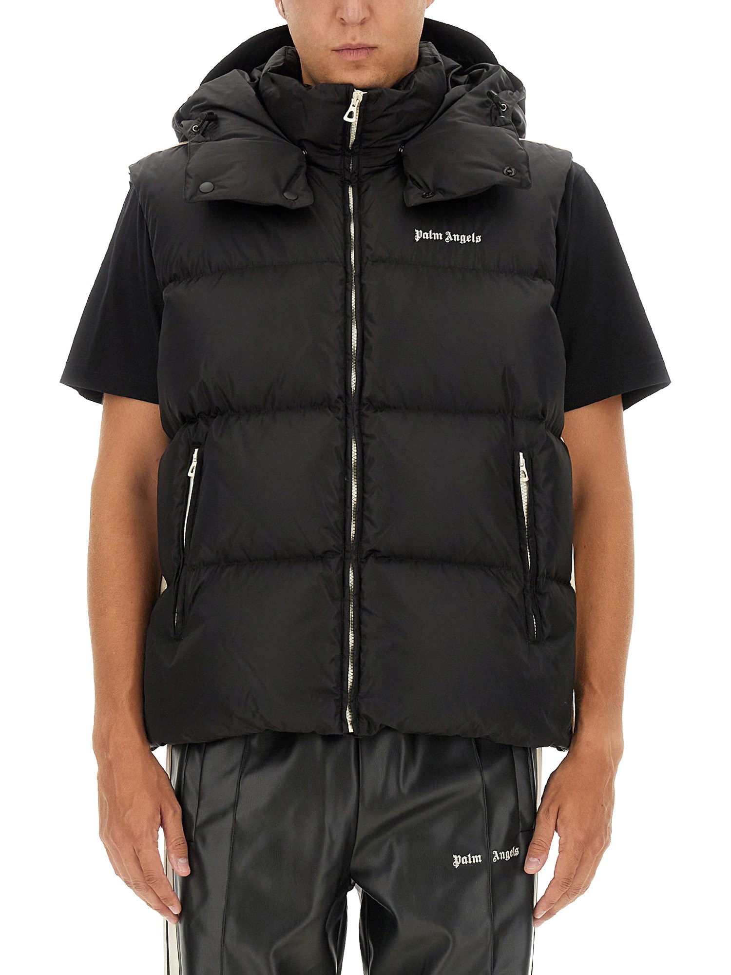 Shop Palm Angels Padded Vest In Black