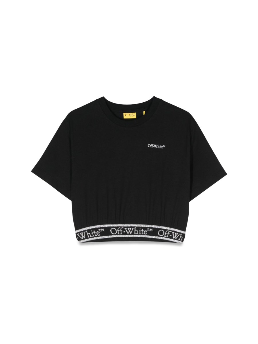 bookish logoband crop tee s/s