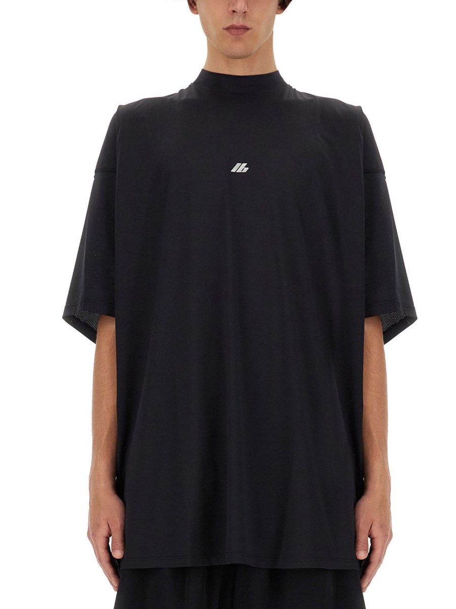 BALENCIAGA T-SHIRT IN MESH CON LOGO