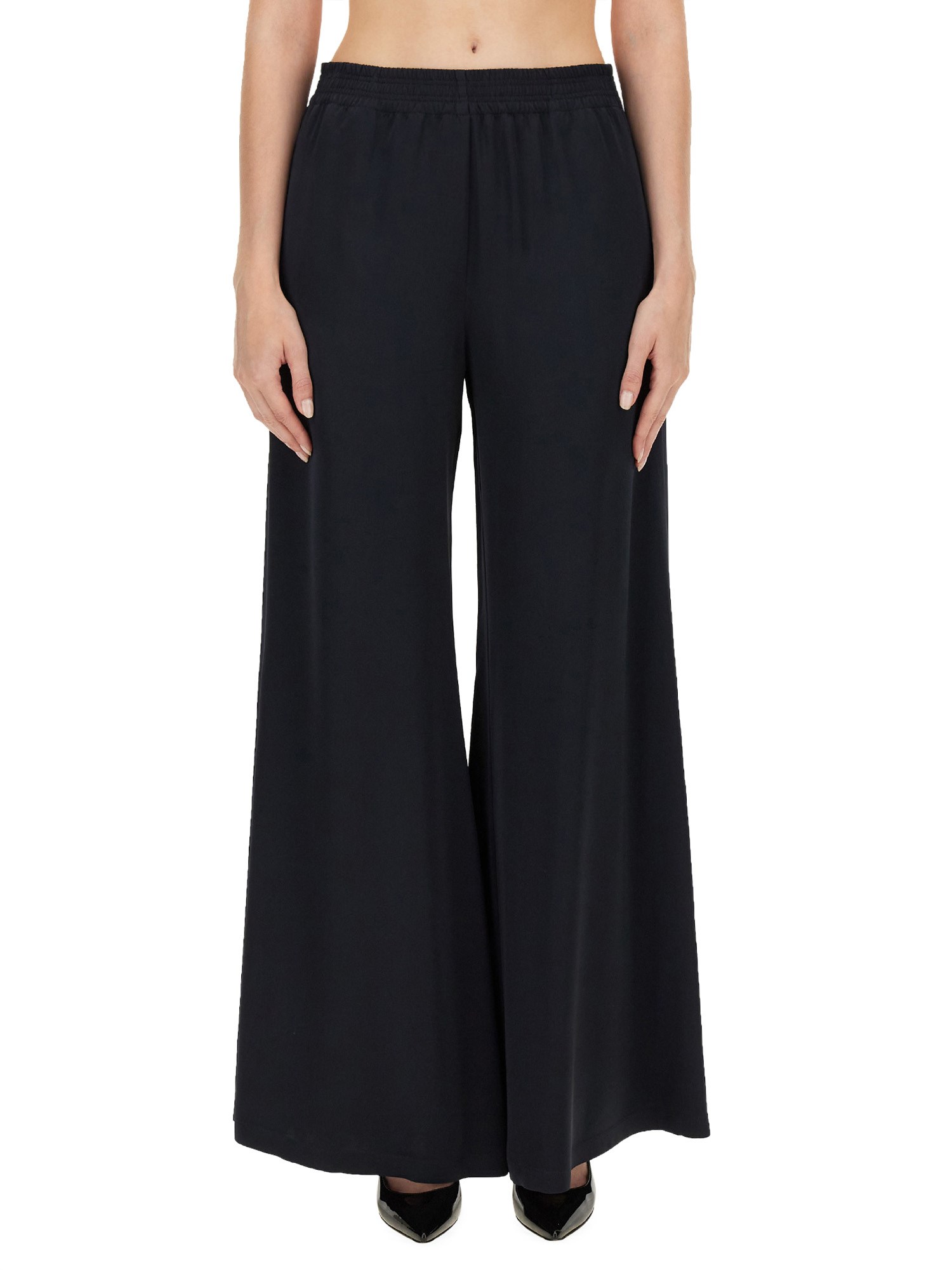 Shop Fabiana Filippi Wide Leg Pants In Blue