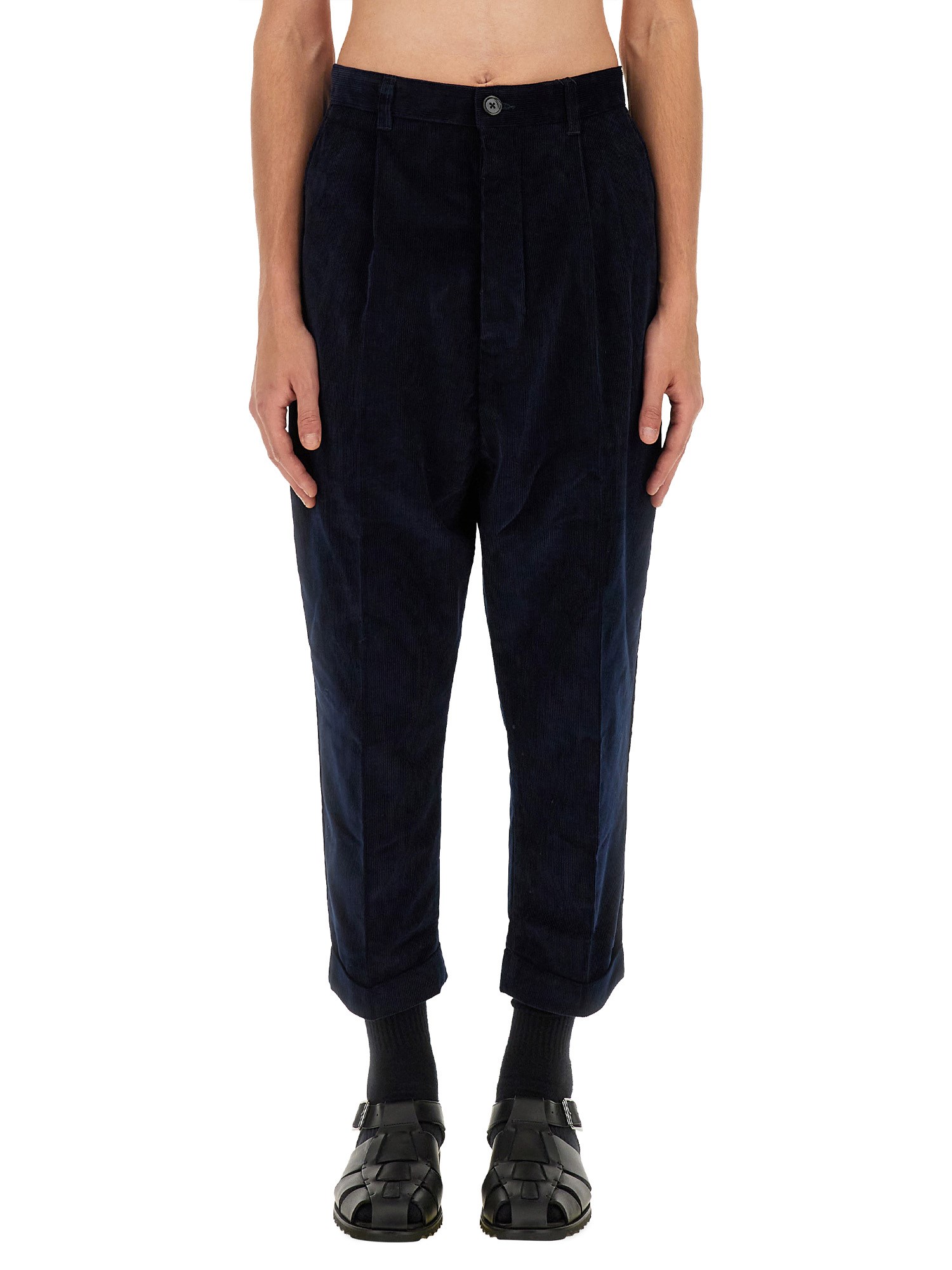 Shop Ami Alexandre Mattiussi Carrot Fit Pants In Blue