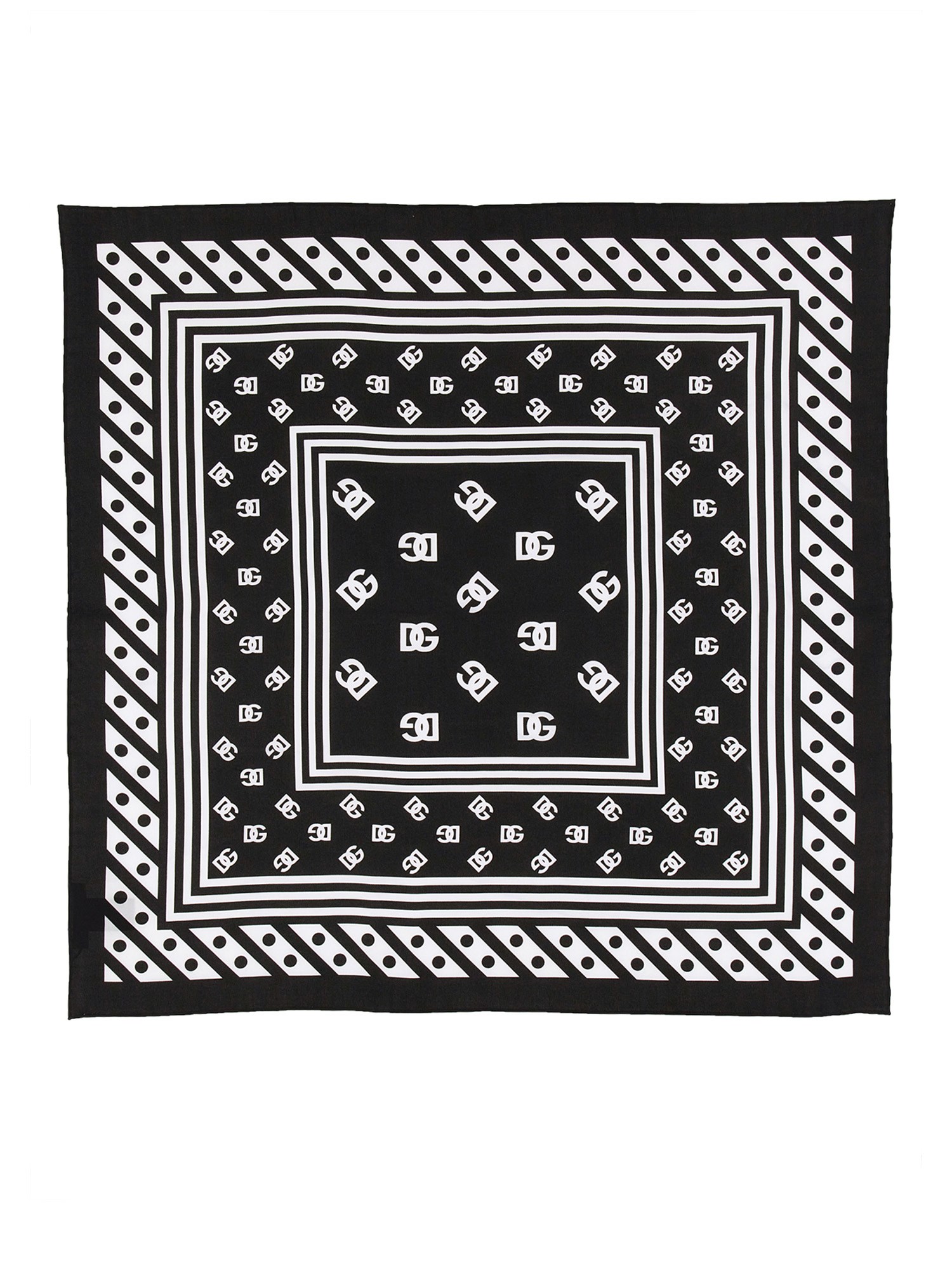 Shop Dolce & Gabbana Logo Print Scarf In Black