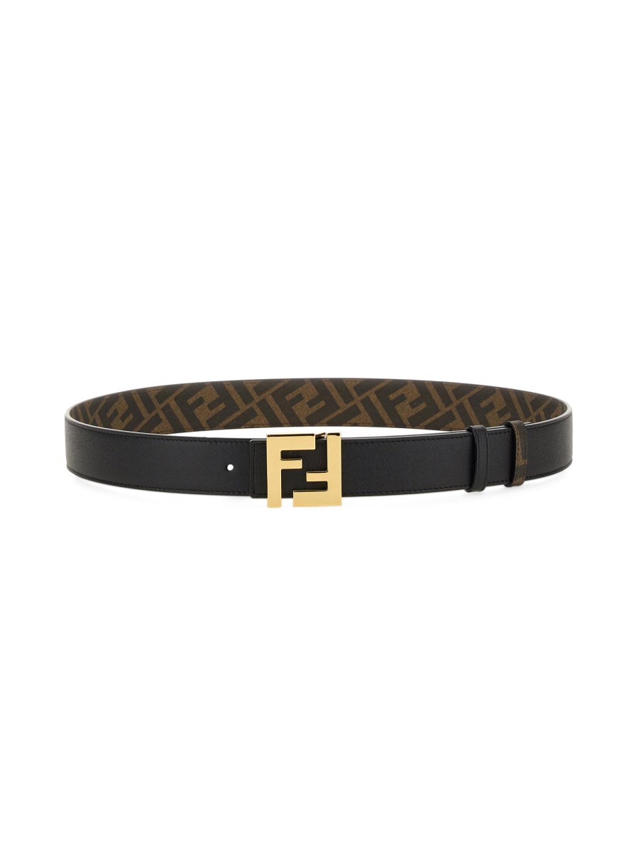 FENDI CINTURA IN PELLE REVERSIBILE CON LOGO