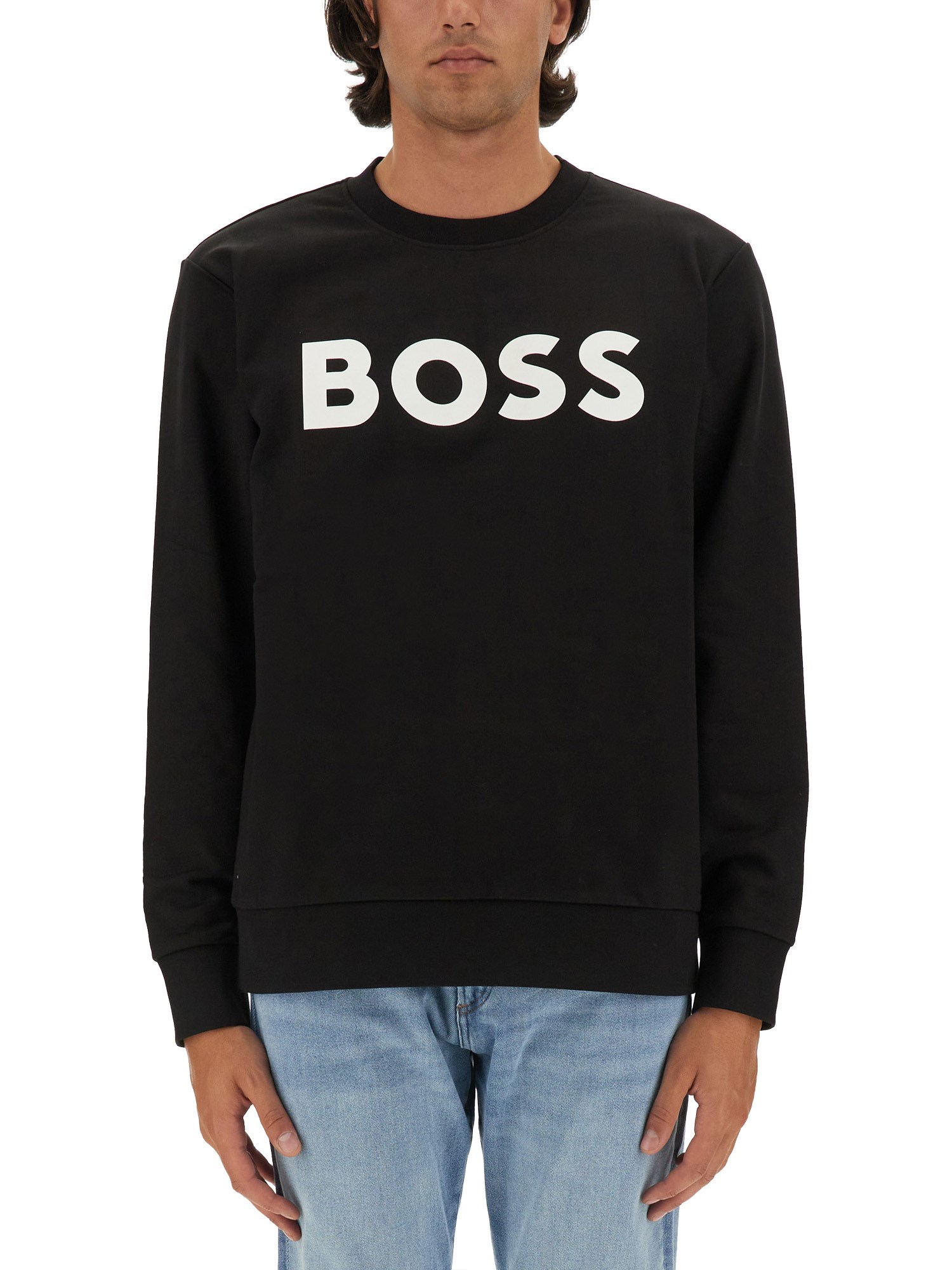 Shop Hugo Boss Sweatshirt With Logo In Black