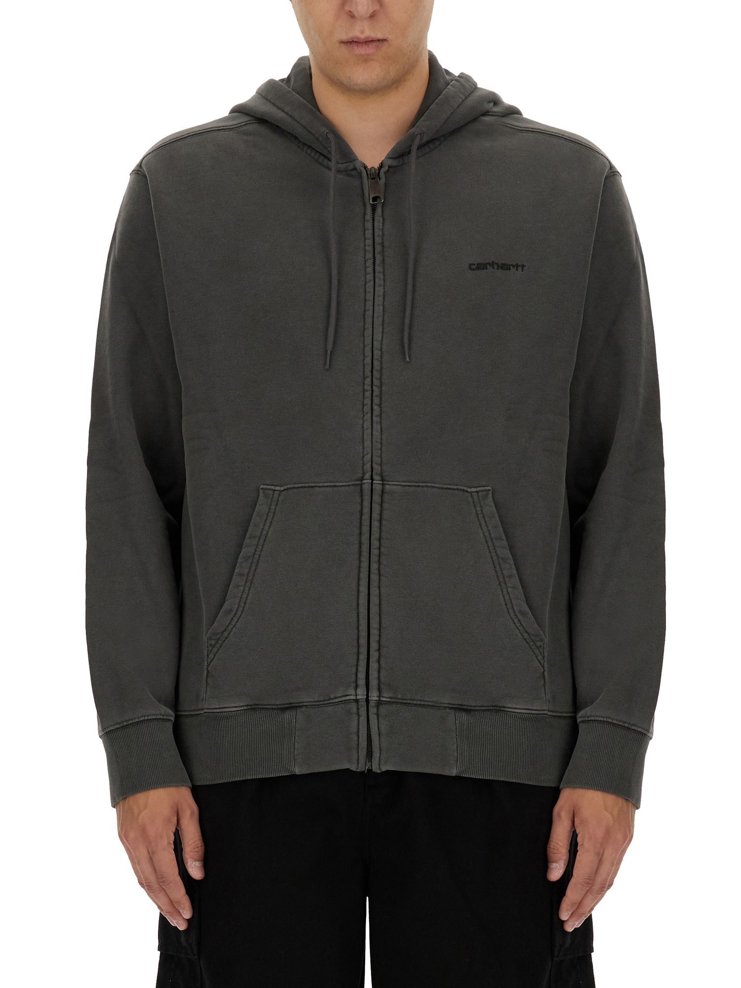 Shop Carhartt "duster" Sweatshirt In Black