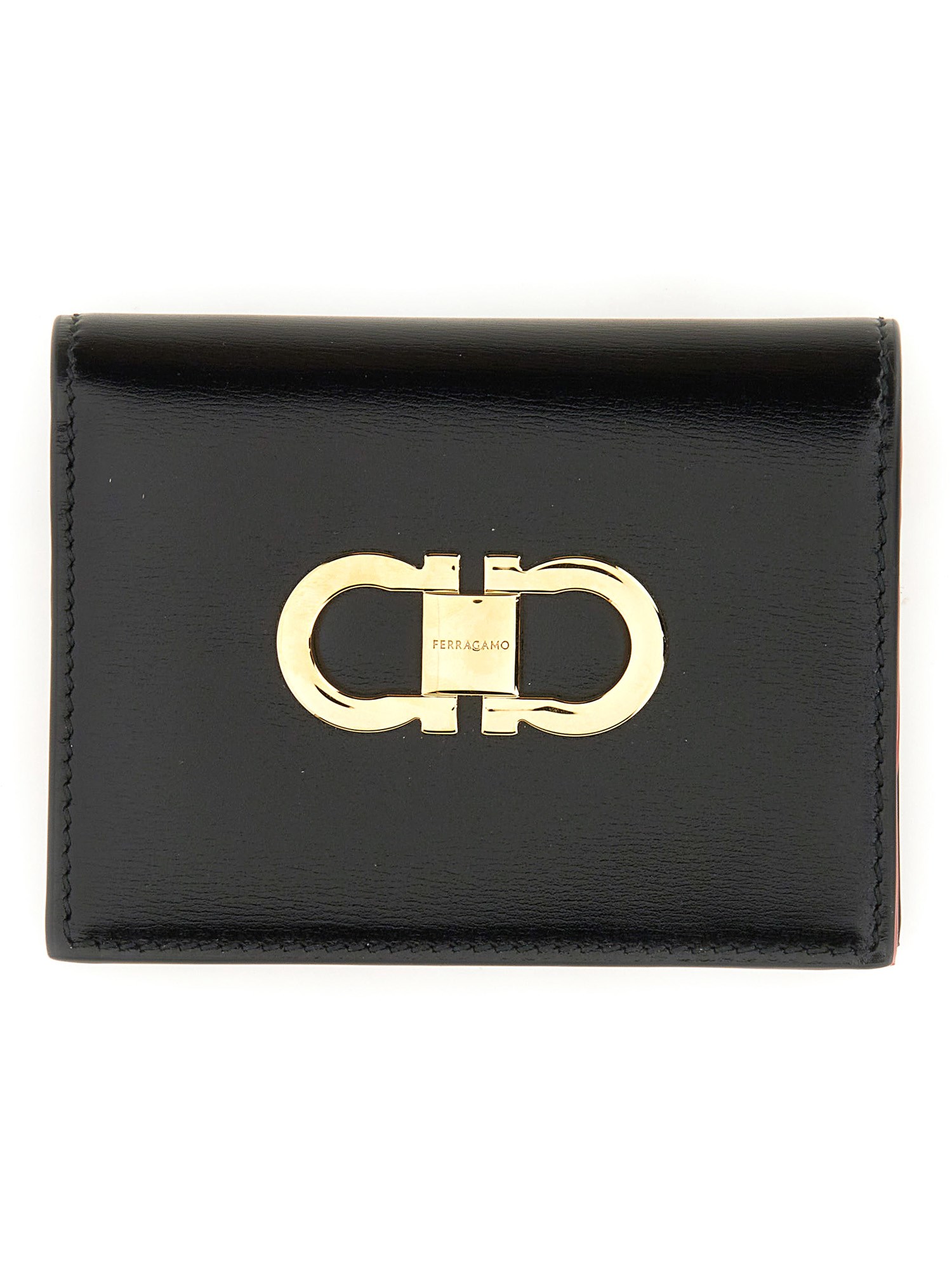 Shop Ferragamo "hooks" Wallet In Black