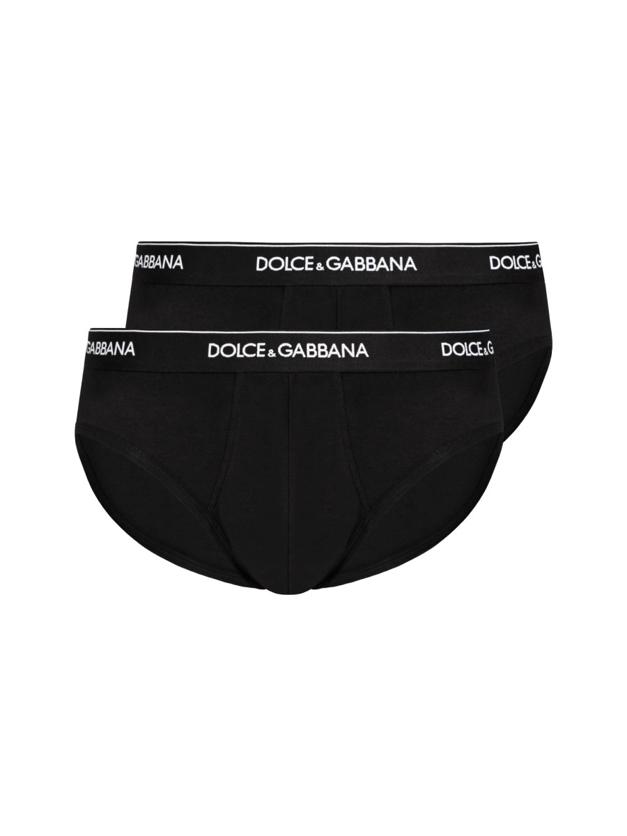 DOLCE & GABBANA BI-PACK SLIP "BRANDO" IN COTONE