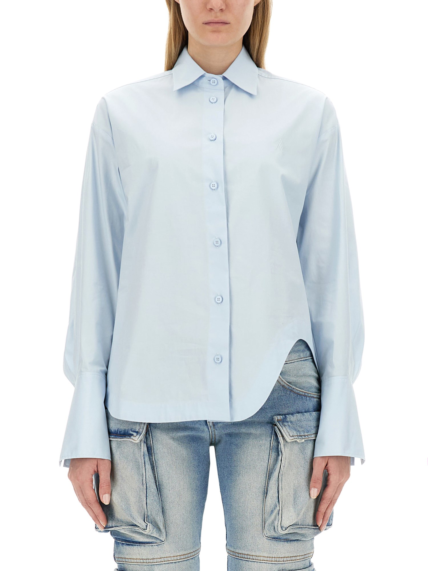 Shop Attico Shirt "diana" In Azure