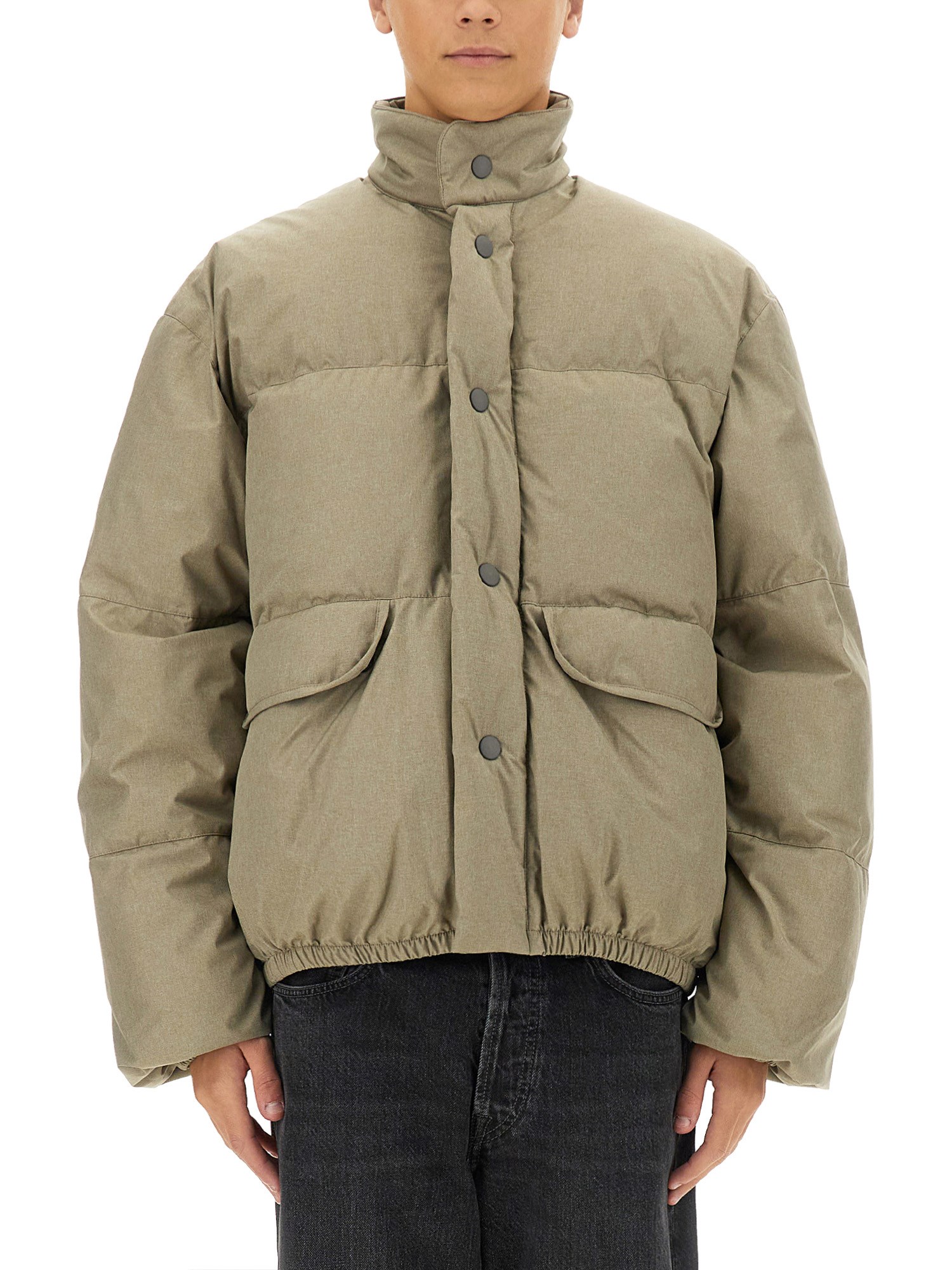 Our Legacy Breath Padded Jacket High Collar In Neutral