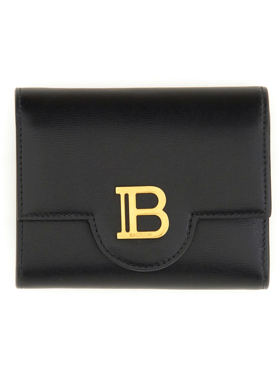 BALMAIN PORTAFOGLIO TRIFOLD "B-BUZZ" IN PELLE