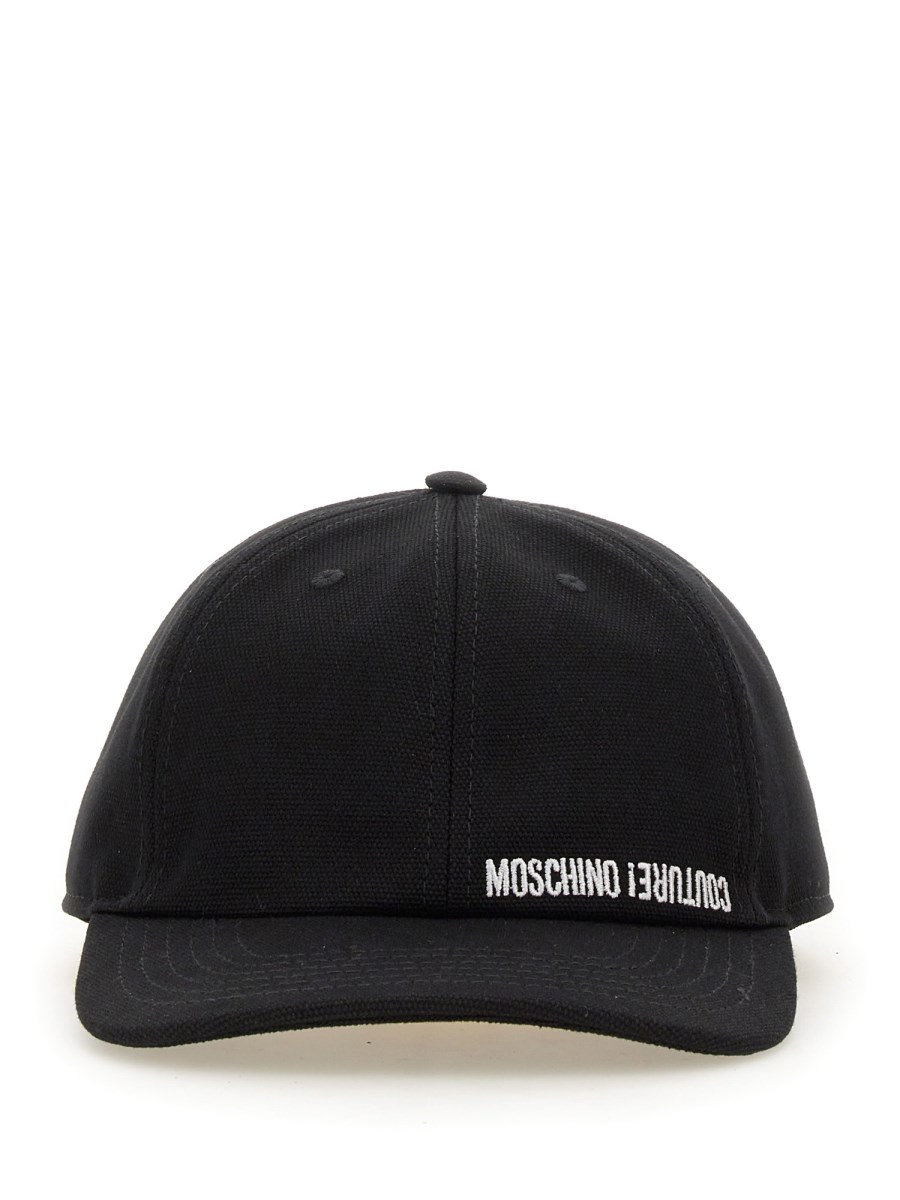 MOSCHINO CAPPELLO DA BASEBALL IN COTONE CON LOGO