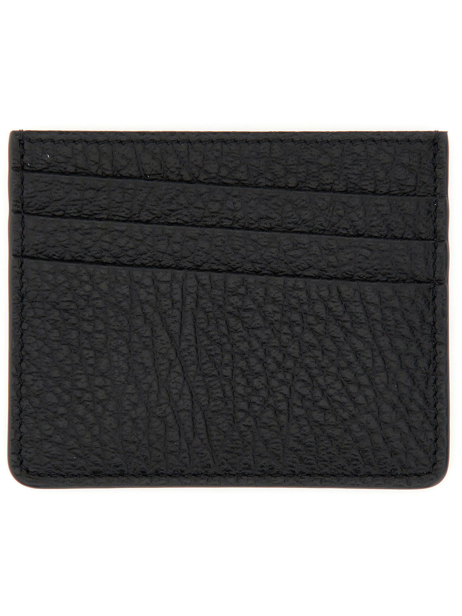 Shop Maison Margiela Four Stitches Card Holder In Black