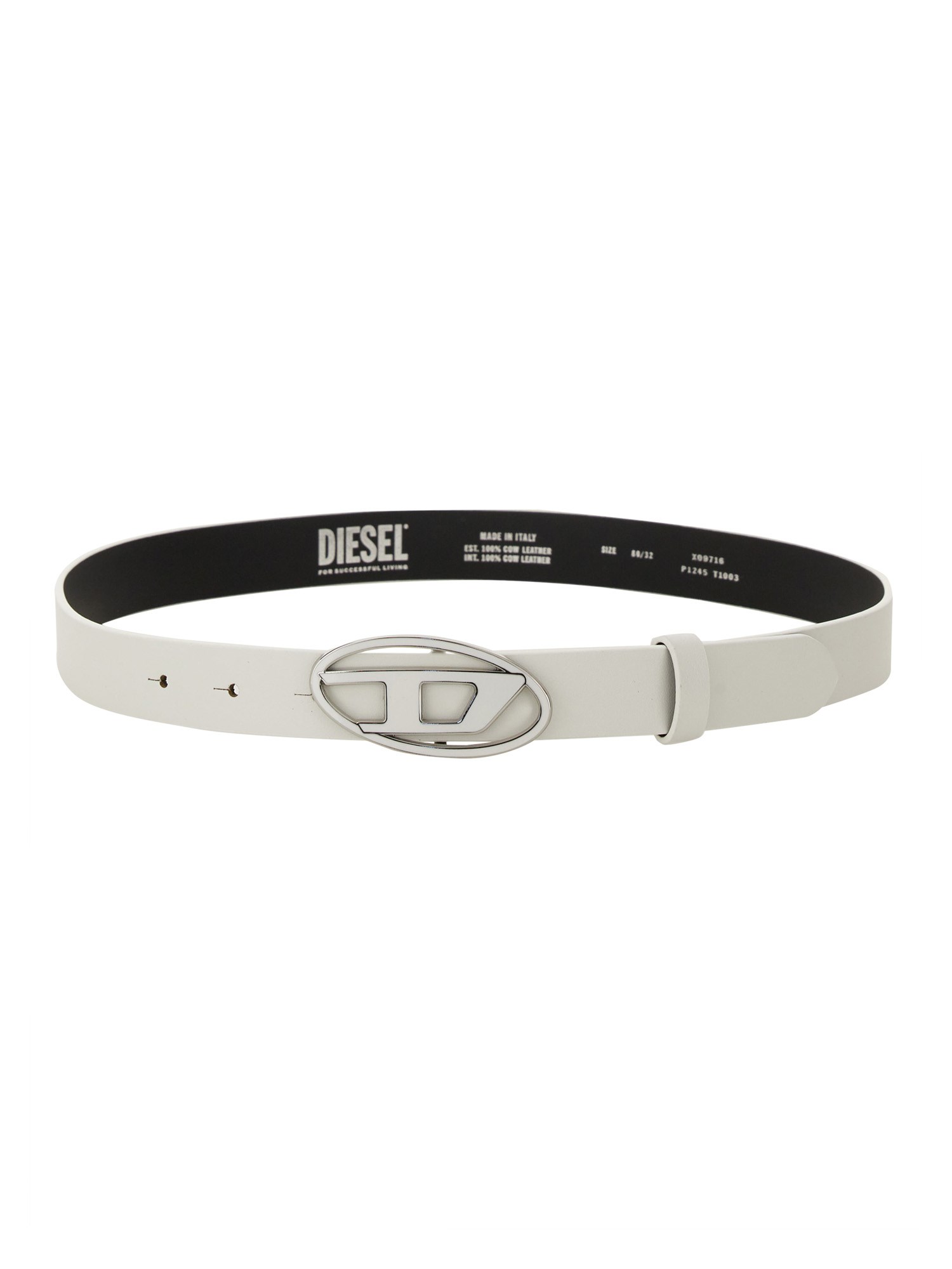 Shop Diesel "b-1dr" Belt In Silver