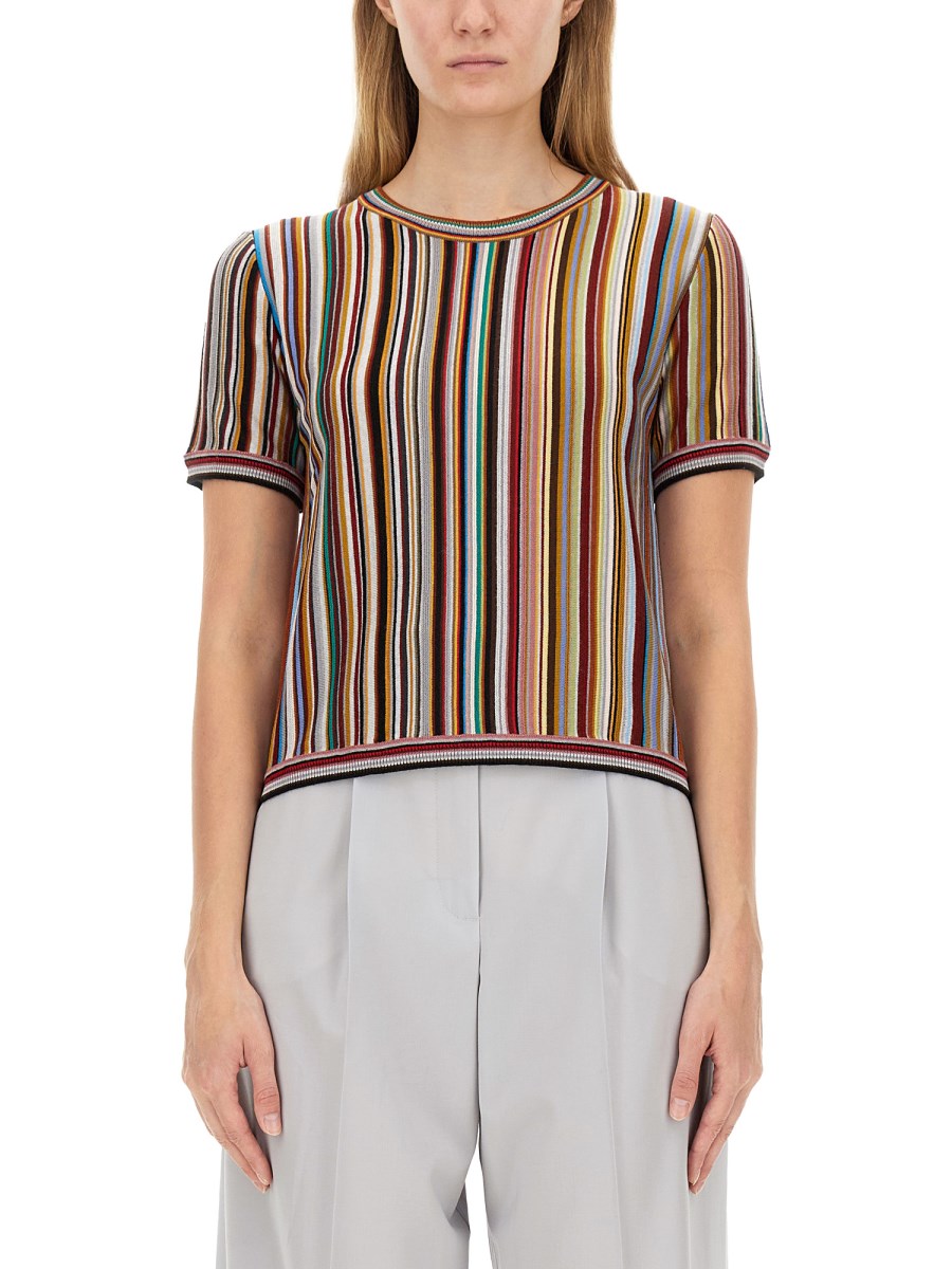 PAUL SMITH MAGLIA SIGNATURE STRIPE IN LANA