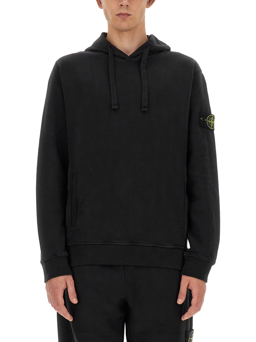 STONE ISLAND FELPA CON CAPPUCCIO