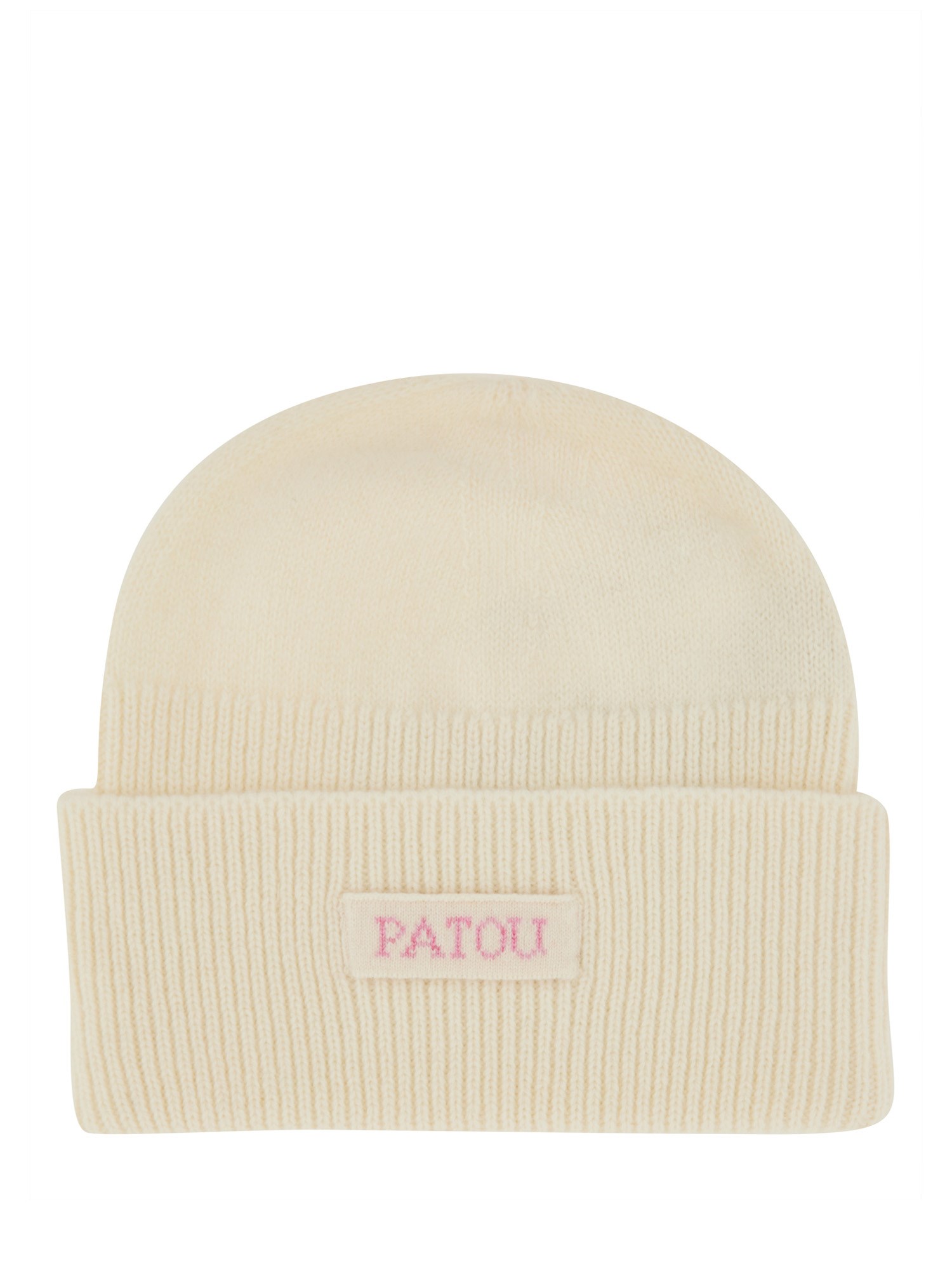 Shop Patou Beanie Hat With Logo In White