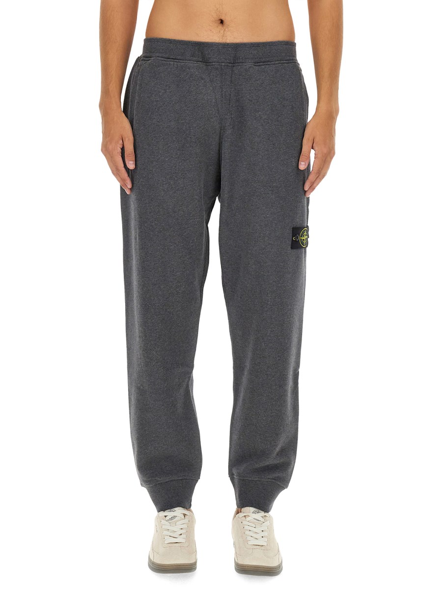 STONE ISLAND PANTALONE JOGGING IN FELPA DI COTONE