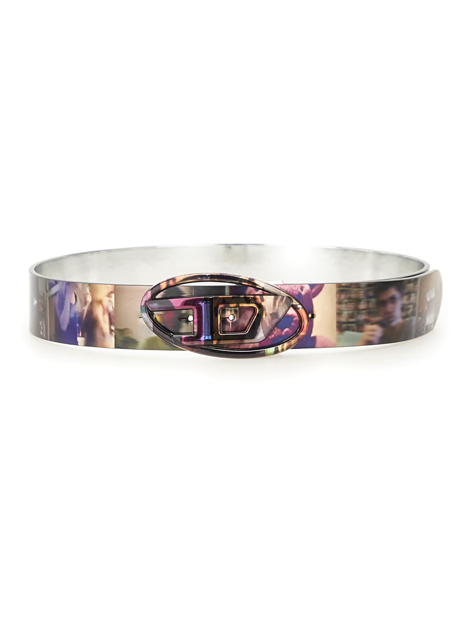 Diesel Livestream Print Belt In Multicolour
