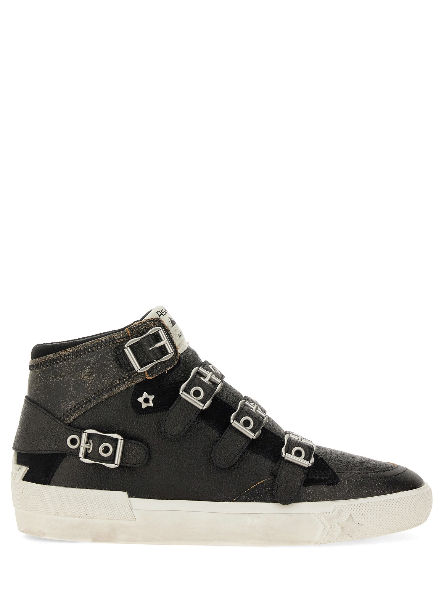 Ash Moonlight Sneakers In Black Leather In Black