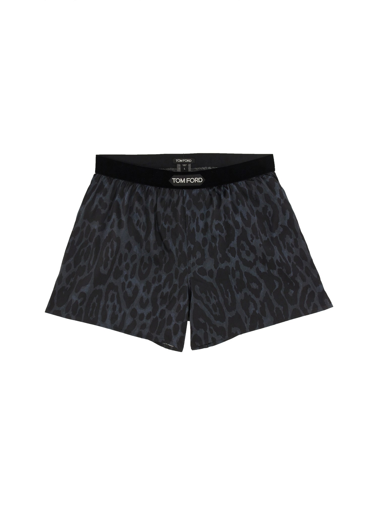 Tom Ford Leopard-print Stretch-cotton Boxers Briefs In Blue