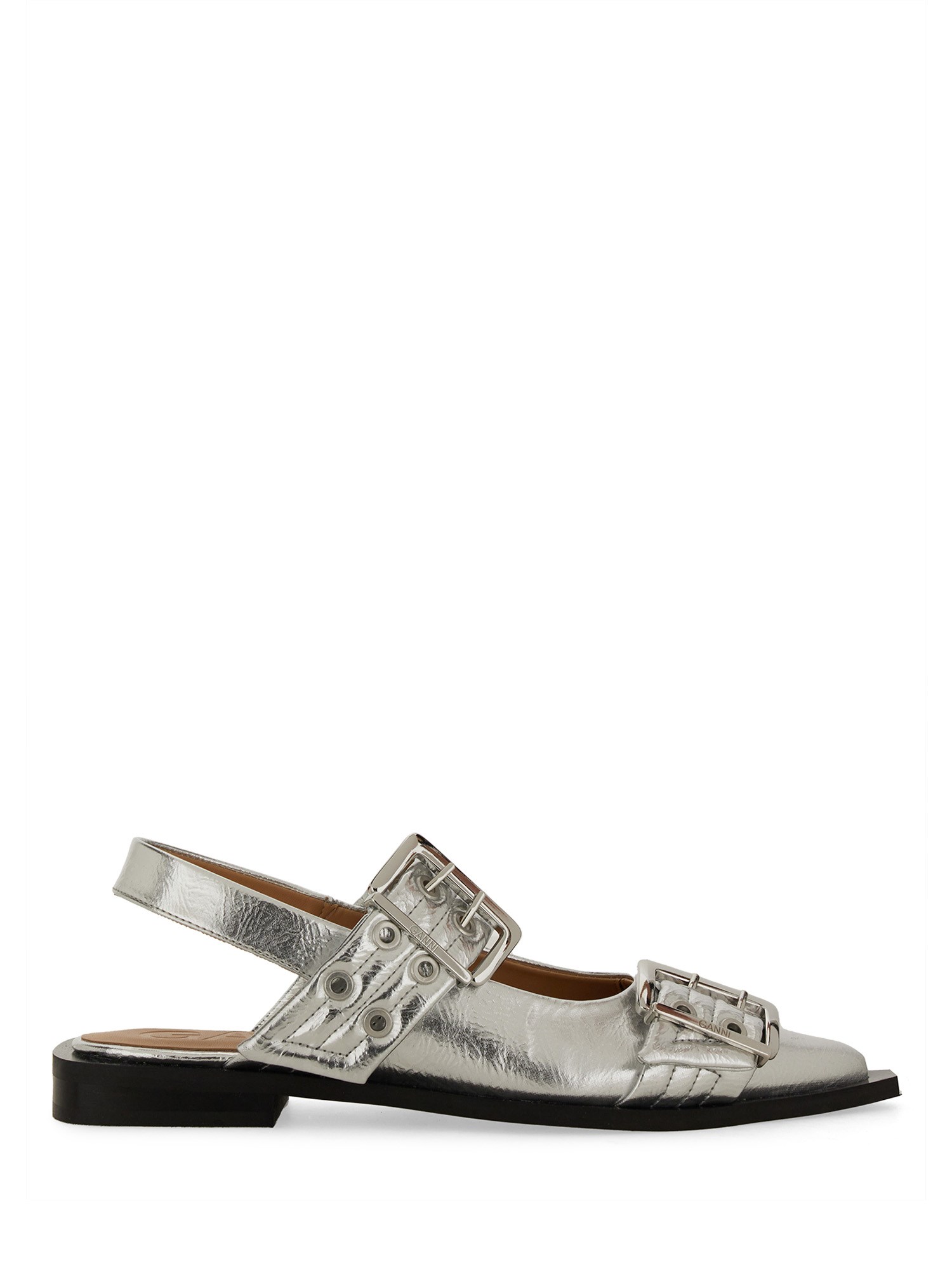 ganni ballerina with buckle