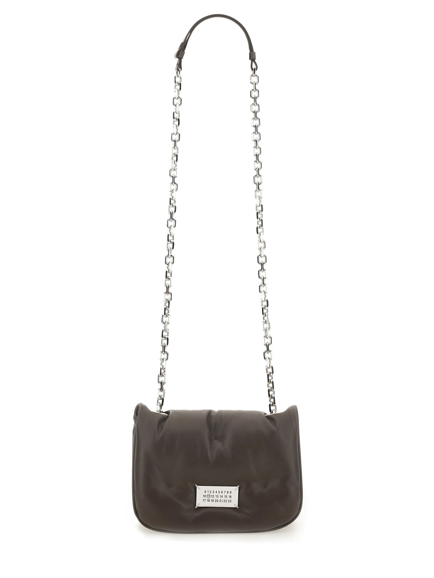 Shop Maison Margiela Glam Slam Flap Bag Small In Brown